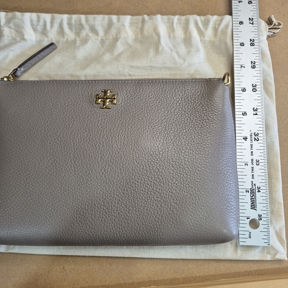 Tory Burch Gray Leather Clutch - Picture 6 of 9